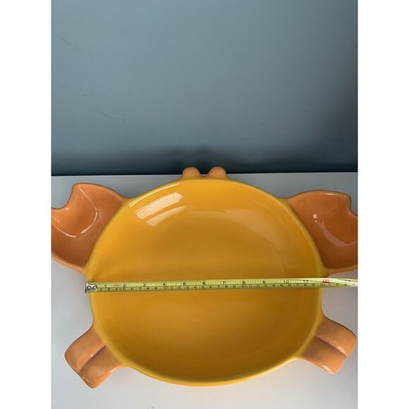 2005 Target Home Crab Large Serving Dish Vintage Platter Bowl Dip Orange Beach - Picture 9 of 16